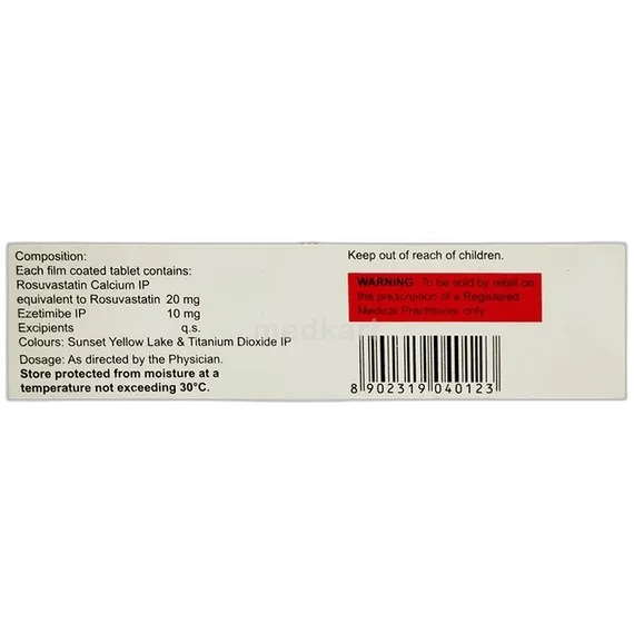 rosuvas ez 20mg tablet 10's